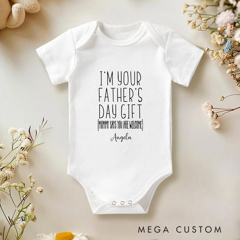 Personalized I Am Your Father’s Day Gift Funny and Sweet Father’s Day Baby Onesie