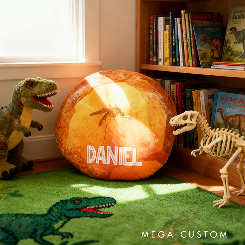 Personalized Graphic 3D Print  Dinosaur Amber Movie Shaped Pillow for Movie Lovers Pillow Christmas Gift for Kids