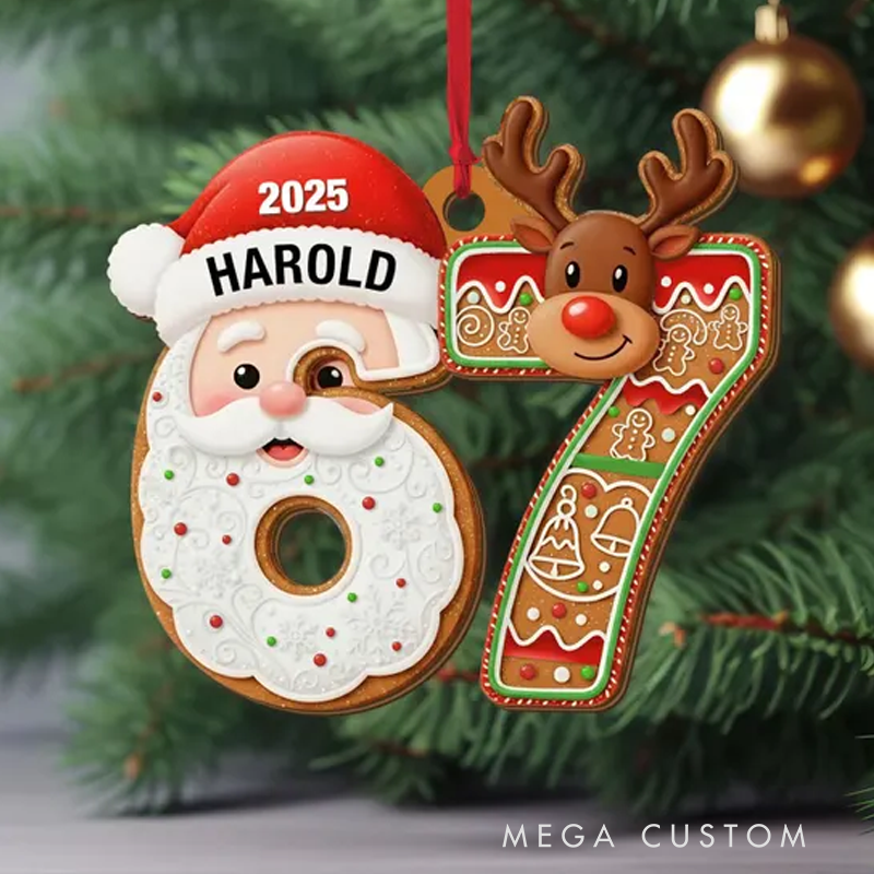 Personalized Six Seven Christmas Ornament Funny Teen Slang Ornament Gen Z Teenager Tween Ornament Christmas Gifts
