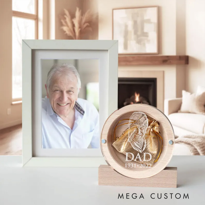 Personalized Hair Keepsake Box with Photo Lock of Hair Keepsake Sympathy Gift Loss of Loved One Memorial Keepsake Box with Portrait