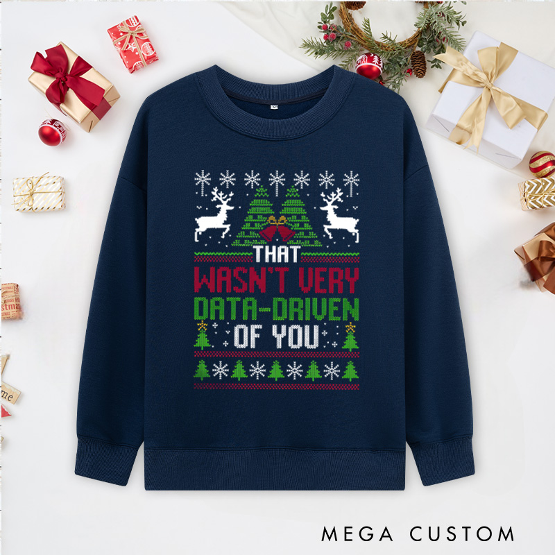 Personalized Data Engineers Christmas Sweatshirt Behavior Specialist Sweatshirt Data Analysis Ugly Sweatshirt Christmas Gift for Geek Nerd
