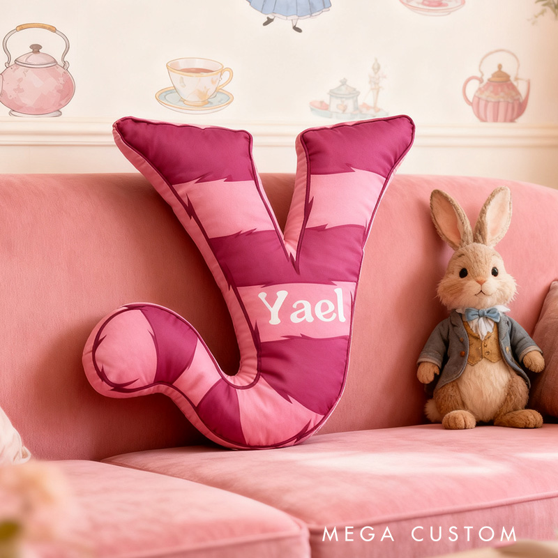 Personalized Graphic 3D Print Cartoon Movie Hidden Kindom Alphabet Shaped Pillow for Cartoon Lovers Initial Pillow Christmas Gift for Kids