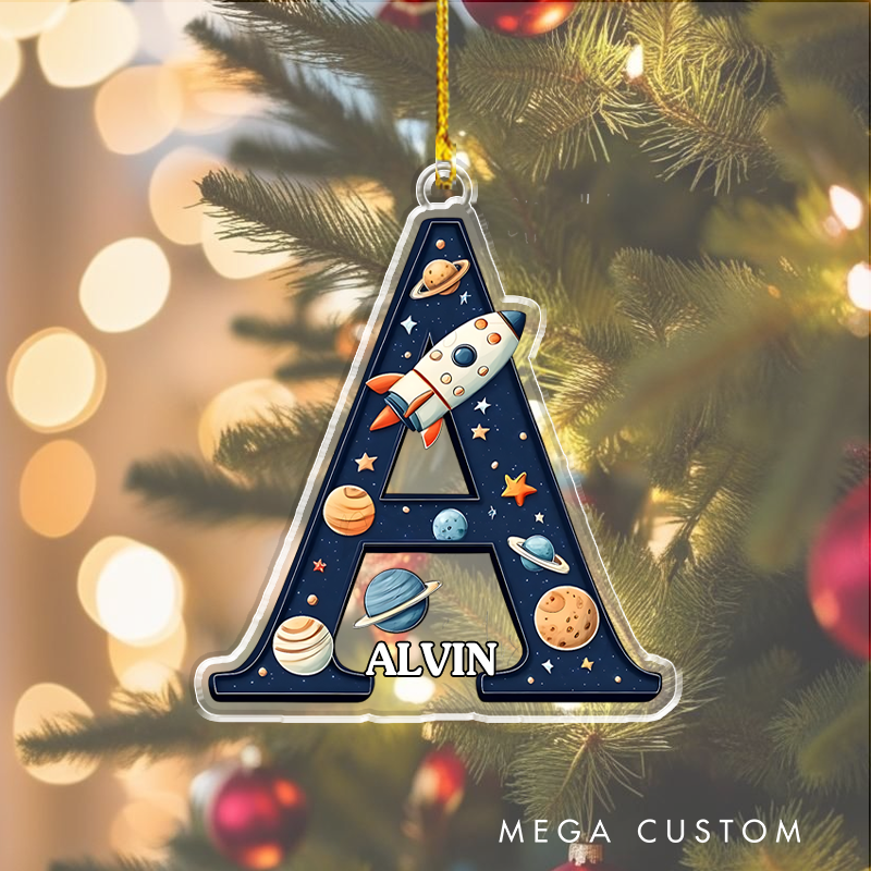 Personalized Space Themed Christmas Ornament Solar Planet Christmas Ornament Astronomicalt Gift for Kid
