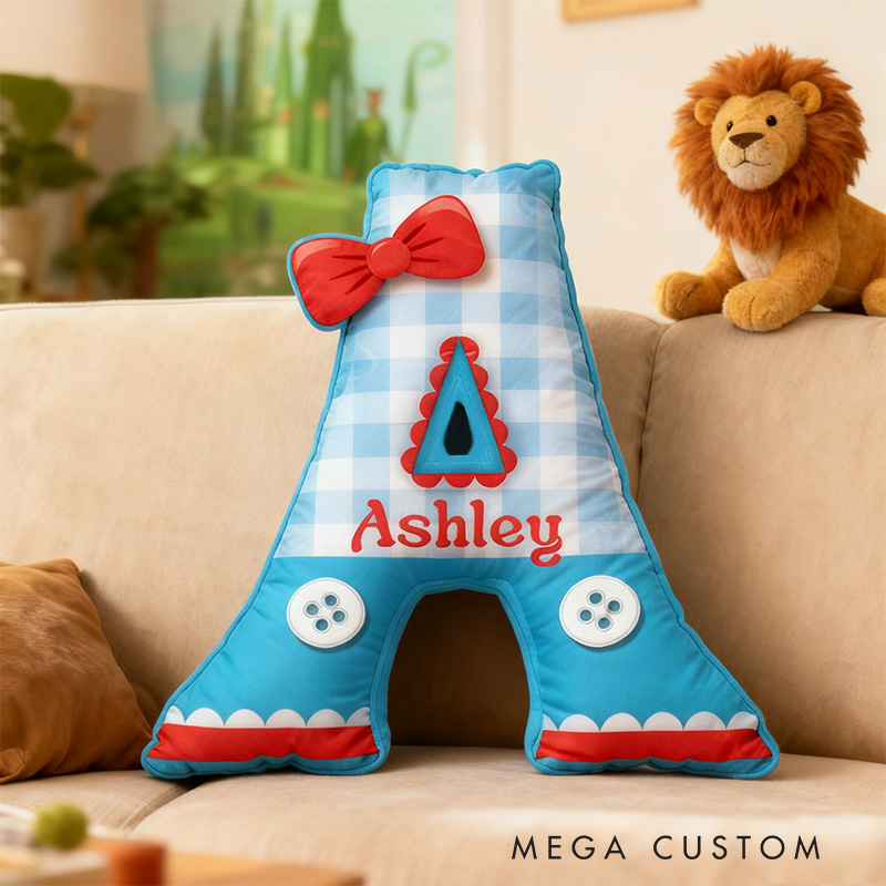 Personalized Graphic 3D Print Cartoon Movie the Adventure Alphabet Shaped Pillow for Cartoon Lovers Initial Pillow Christmas Gift for Kids