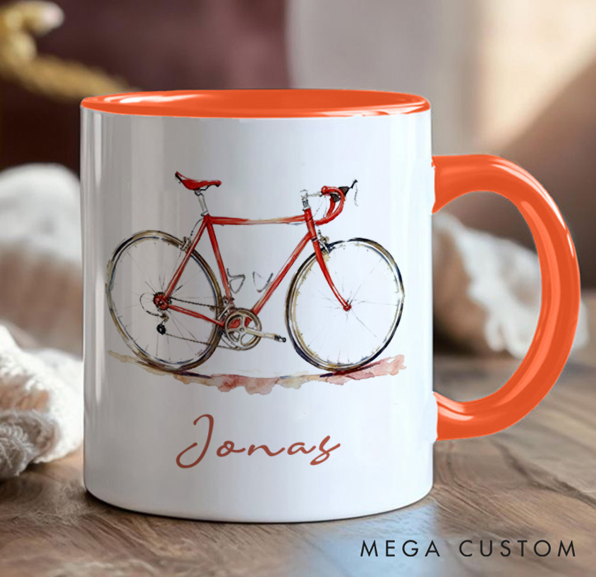 Personalized Bicycle Mug Personalized Bicycle Mug Kids Mug Race Bike Mug Bicycle Mug Bicycle Coffee Cup Bicycle Tea Cup for Cyclistsfor Biker Cycling Riding Lovers