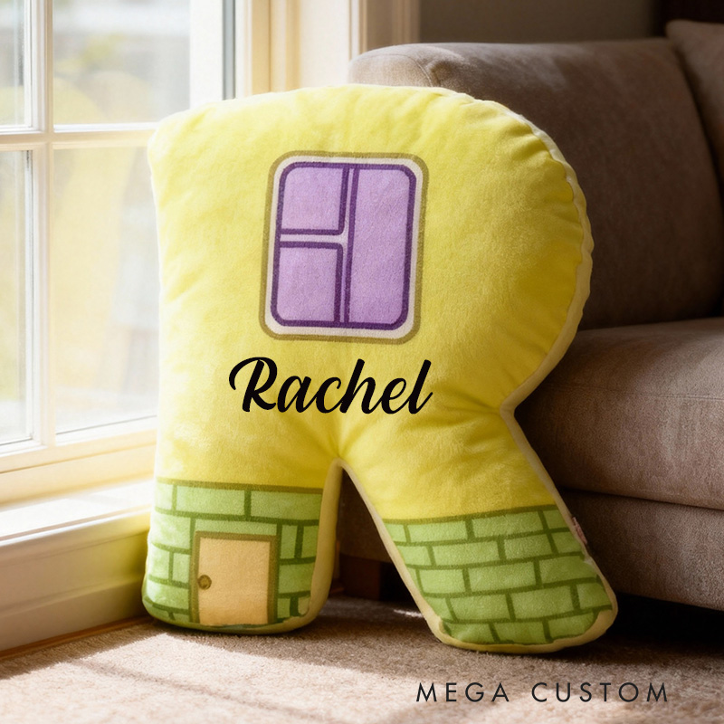 Personalized Letter Pillow Housewarming Pillow Graphic 3D Print Custom Name Cozy Home Decor Christmas Gifts New Home Gift