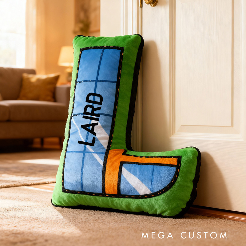 Personalized Letter Pillow Housewarming Pillow Graphic 3D Print Custom Name Cozy Home Decor with Vibrant Window Christmas Gifts New Home Gift