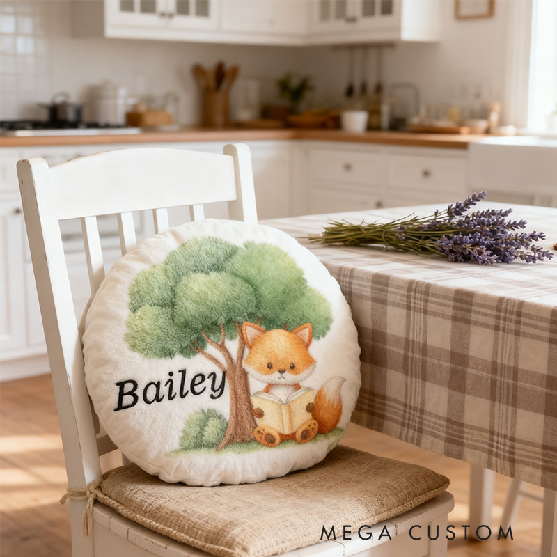 Personalized Forest Friends Reading Pillow Graphic 3D Print Gift for Reading Lovers