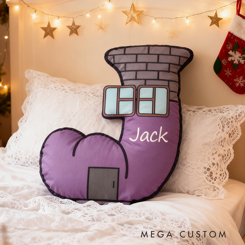 Personalized Letter Housewarming Pillow Graphic 3D Print Custom Name Cozy Home Decor with Festive Purple House Soft Accent Cushion New Home Gift