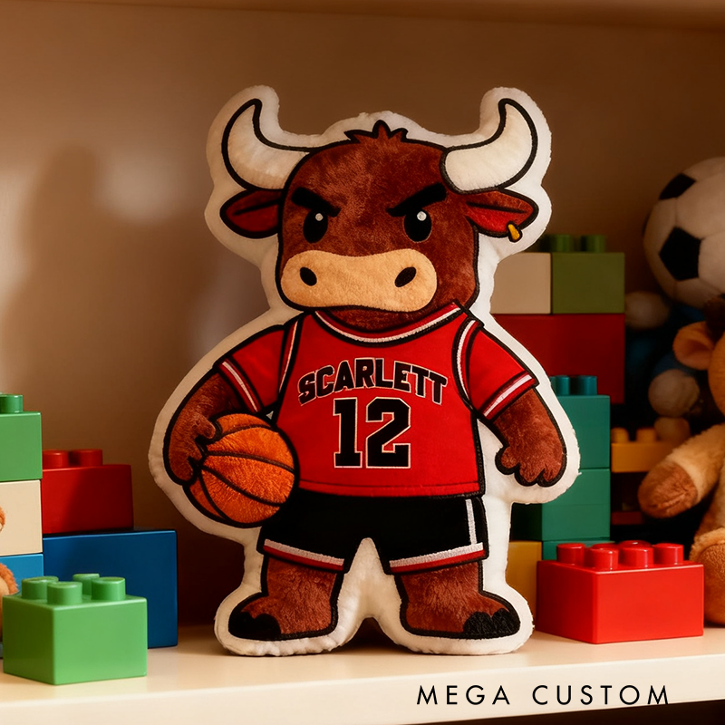 Personalized Basketball Pillow with Custom Name and Number Design