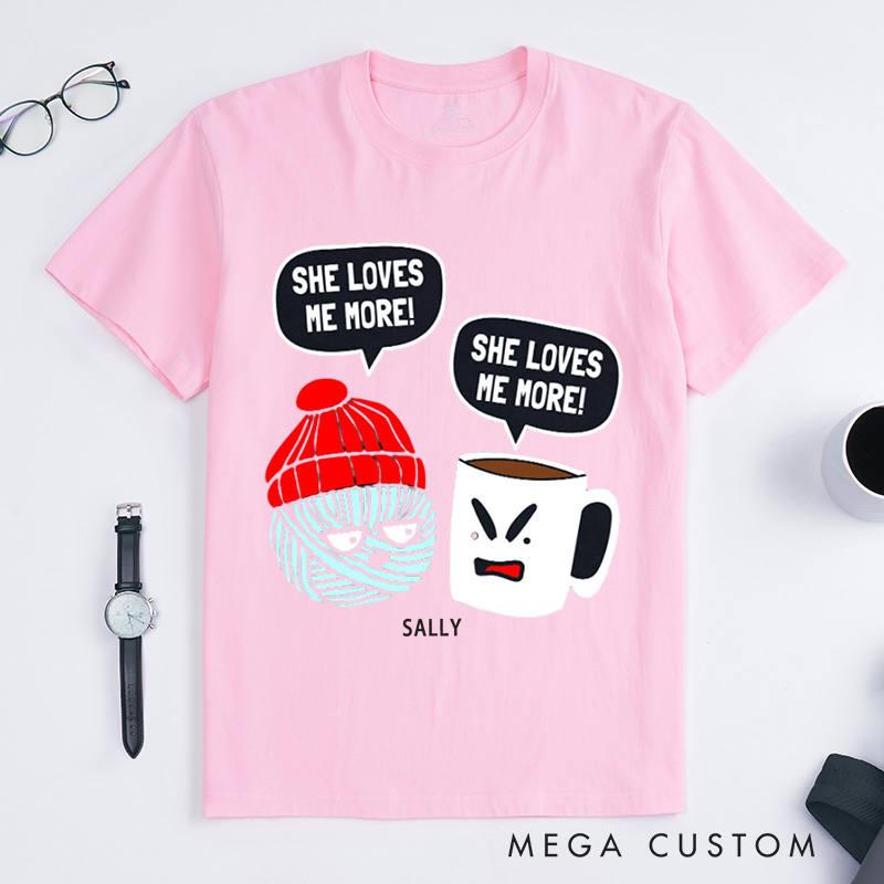 Personalized Crochet And Coffee Funny Coffee Classic T-Shirts Coffee Lover Shirt Coffee Pun Funny Yarn Funny Crochet Shirt Funny Knitting Shirt Yarn Shirt