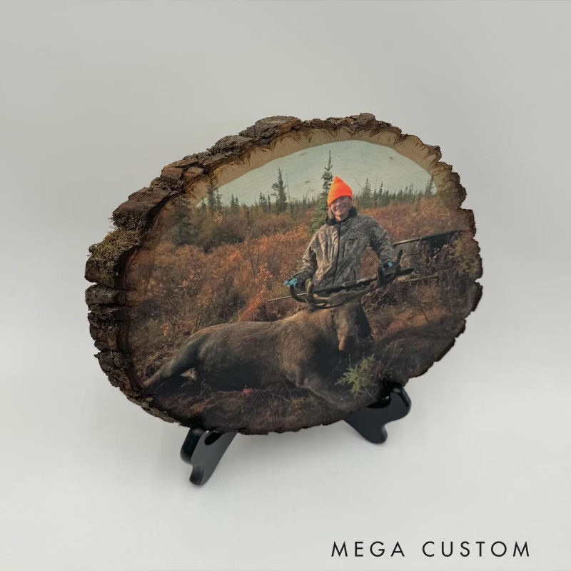 Personalized Hunting Decor Custom Wood Photo Hunting Gift Rustic Hunting Picture on Wood Outdoor Pictures Christmas Gift for Hunting Lover