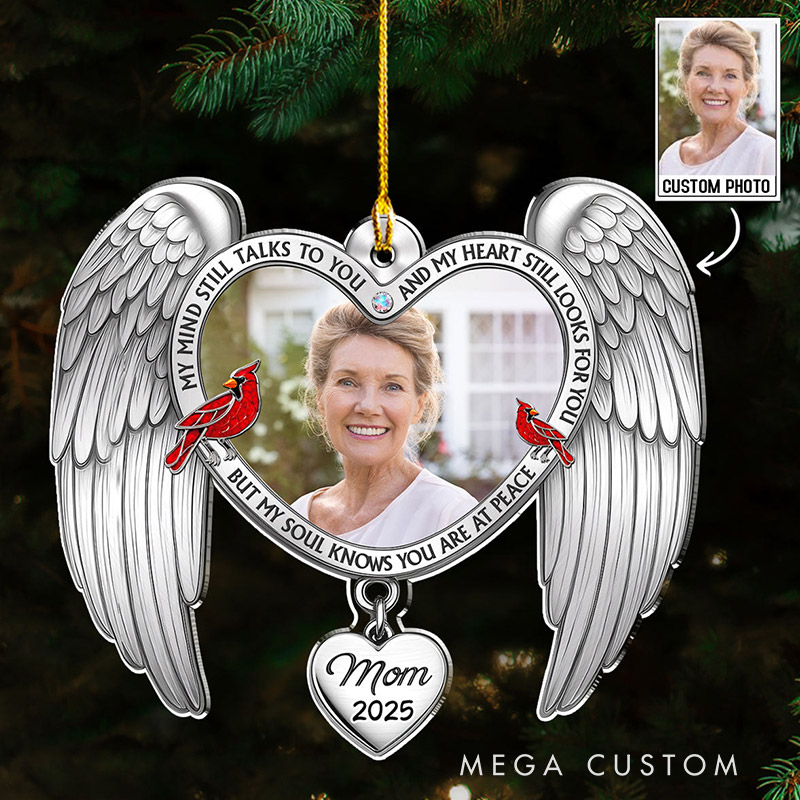 Personalized Memorial Christmas Ornament You Are At Peace Custom Photo Acrylic Ornament Gifts for Loved Ones In Heaven 