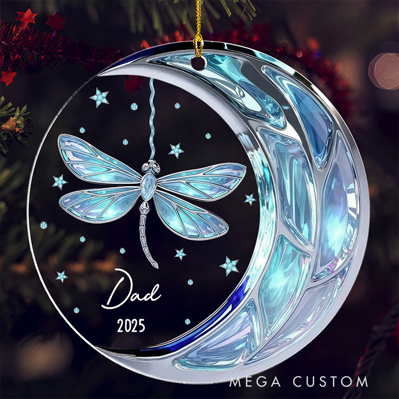 Personalized Memorial Christmas Ornament Miss You Mom And Dad Custom Acrylic Ornament Gifts for Loved Ones In Heaven 