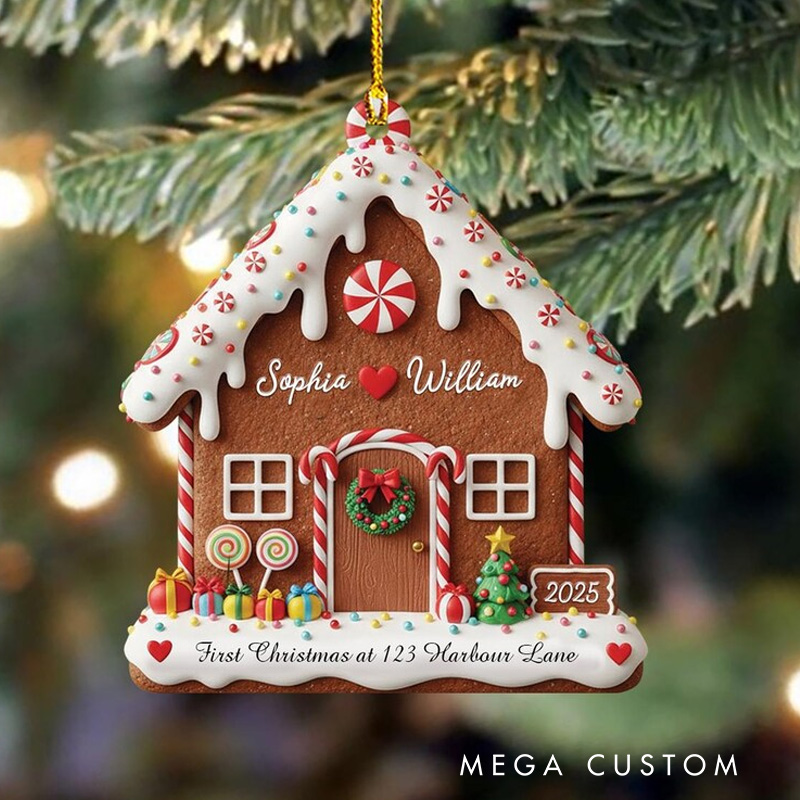 Personalized First Christmas in Our New Home Ornament New Home Ornament Housewarming Gift Custom First Home Ornament New House Keepsake