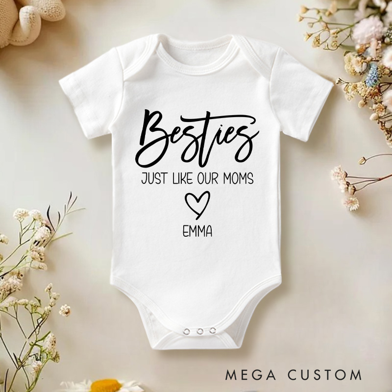 Personalized Besties Just like Our Moms Baby Onesie Baby Shower Gift