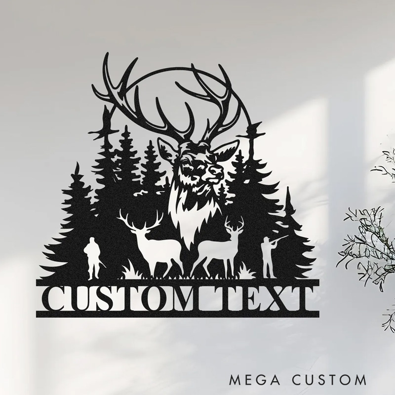 Personalized Custom Deer Hunting Sign Deer Metal Sign Deer Sign Outdoor Indoor Deer Wall Art Ranch Decor Deer Hunter Gift for Husband