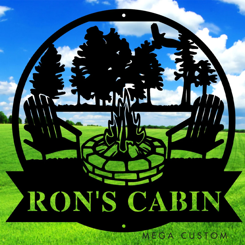 Personalized Campfire Sign Metal Camping Sign Fire Pit Sign Custom Camping Sign Outdoor Metal Sign Camping Decor