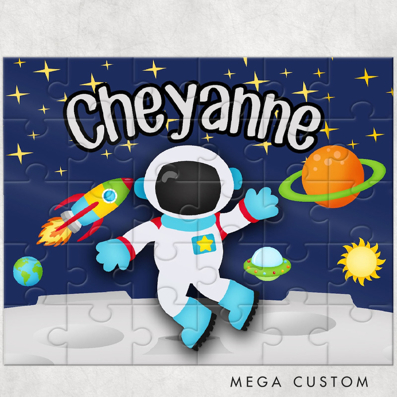 Personalized Puzzle for Kids Custom Astronaut Puzzle Space Them Puzzle Gifts for Kids