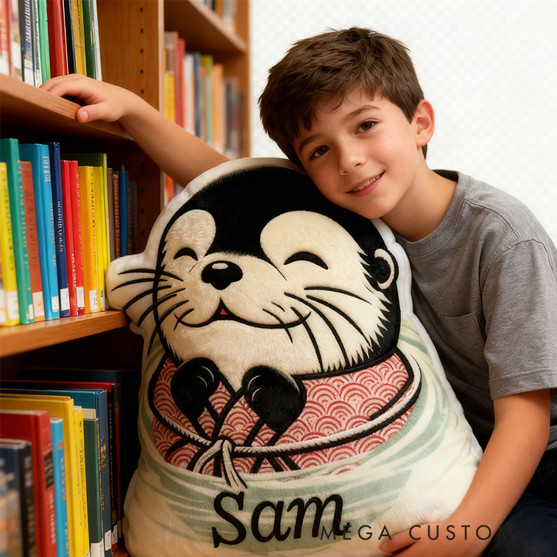 Personalized Wanderlust Otter Pillow Graphic 3D Print Pillow for Travel Lovers