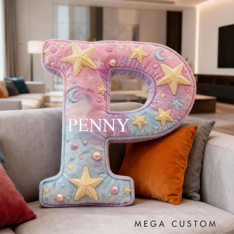 Personalized Flower Alphabet Throw Pillow Garden Flower Letter Pillow with Name for Kids Girl Boy Gardener Christmas Gifts Loving Room Decor