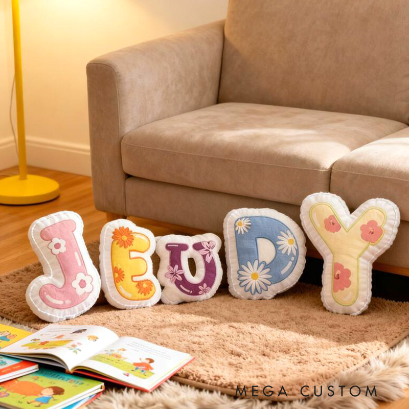 Personalized Letter Pillow Cartoon Letter Pillows Fun Gifts for Girls