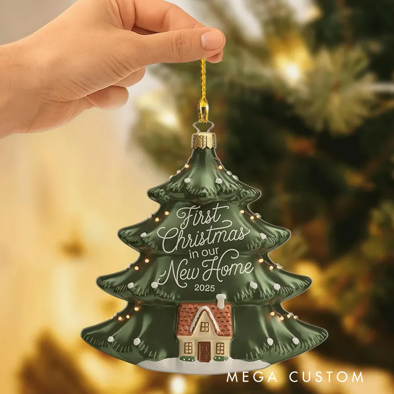 Personalized First Christmas in our New Home Ornament New Couple Christmas Gift Holiday Ornament For Homeowners New Homeowner Gift