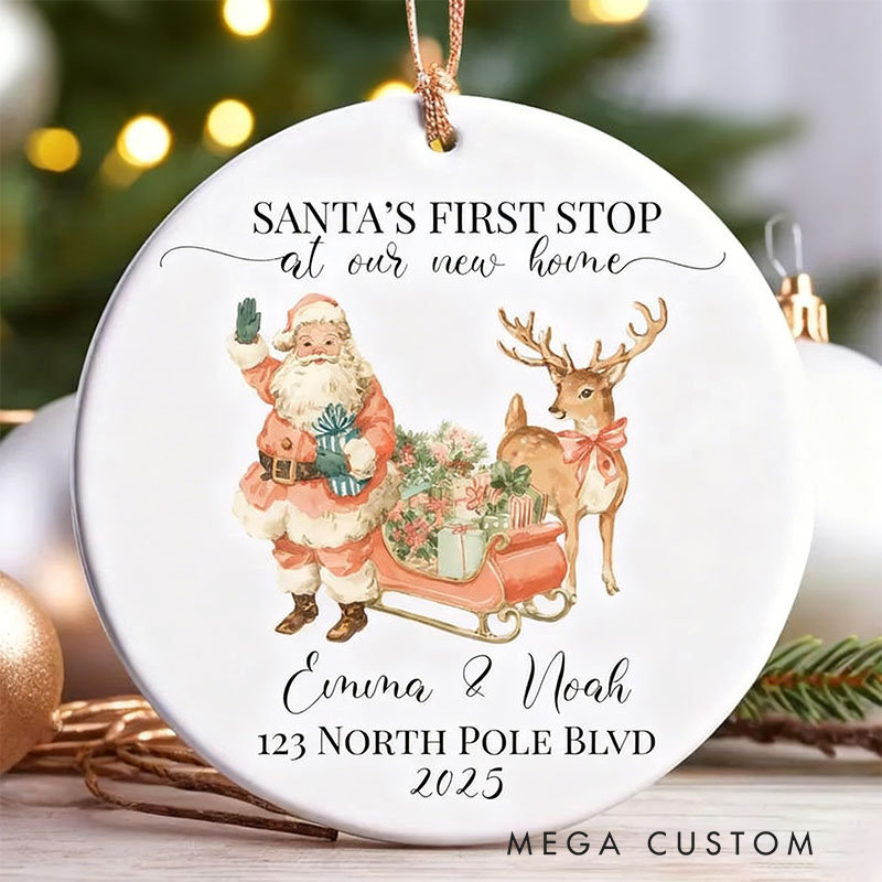 Personalized New Home Ornament 2025 First Christmas New Home Ornament Our First Christmas in Our New Home Ornament Newlywed Gift