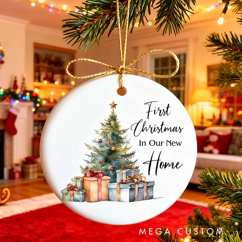 Personalized New Home Christmas Ornament 2025 First Christmas in Our New Home Gift