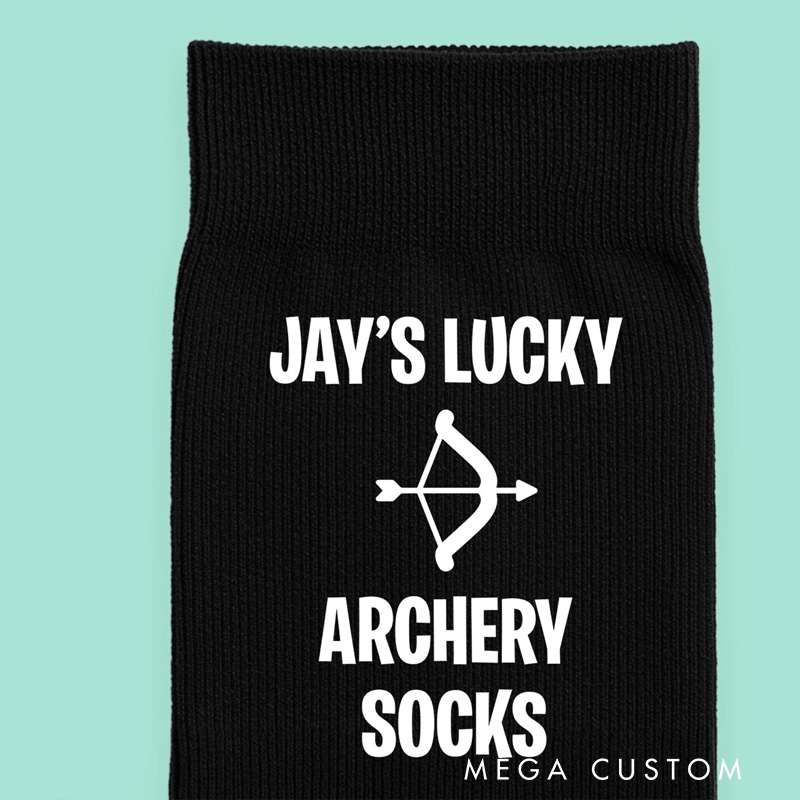 Personalised Lucky Archery Socks Custom Archery Gift Gift for Outdoor & Hunting Lovers
