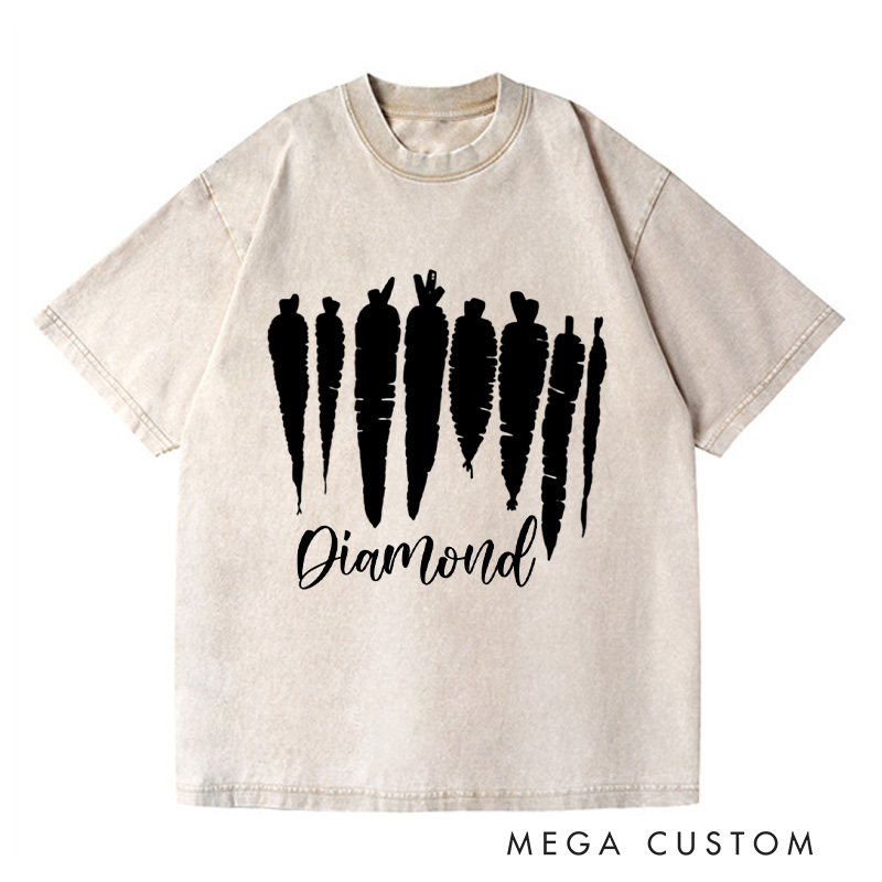 Personalized Carrot Washed T-Shirts Food Shirt Vegetable Shirt Foodie Gift Gardening Gift Farmer Gift Plant Lover Gift