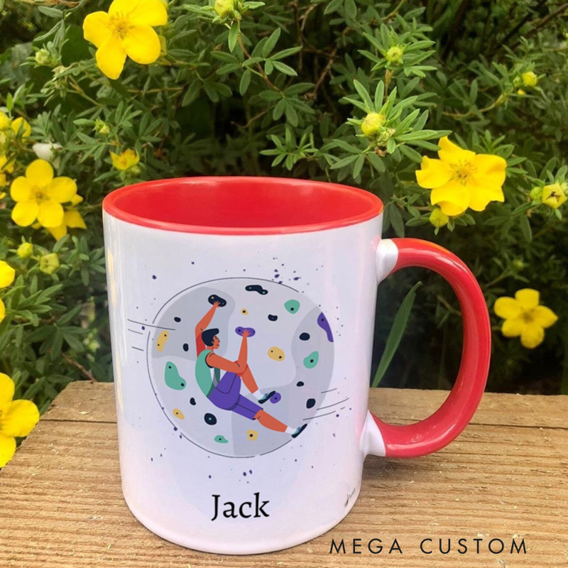 Personalised Rock Climbing Mug Present for Climbing Lovers Gifts for Climbers Hobby Mug Gift Outdoor Adventure Lover
