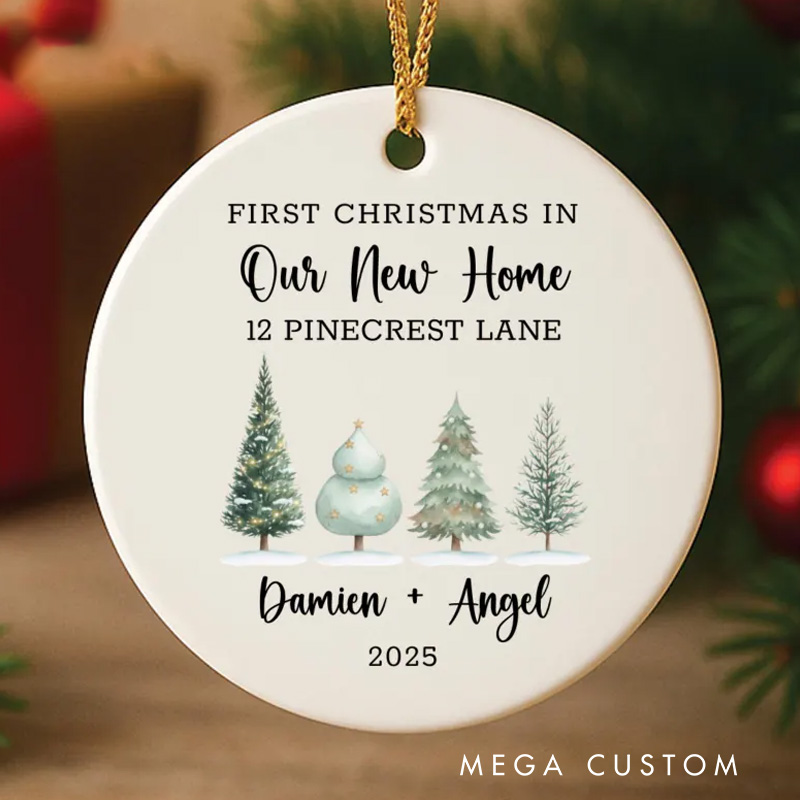 Personalized First Christmas in Our New Home Christmas Ornament Realtor Closing Gift