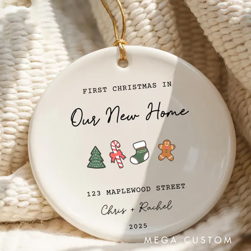 Personalized First Christmas in Our New Home Ornament New House Christmas Ornament Our First House Christmas New Home New Home Owner Gift