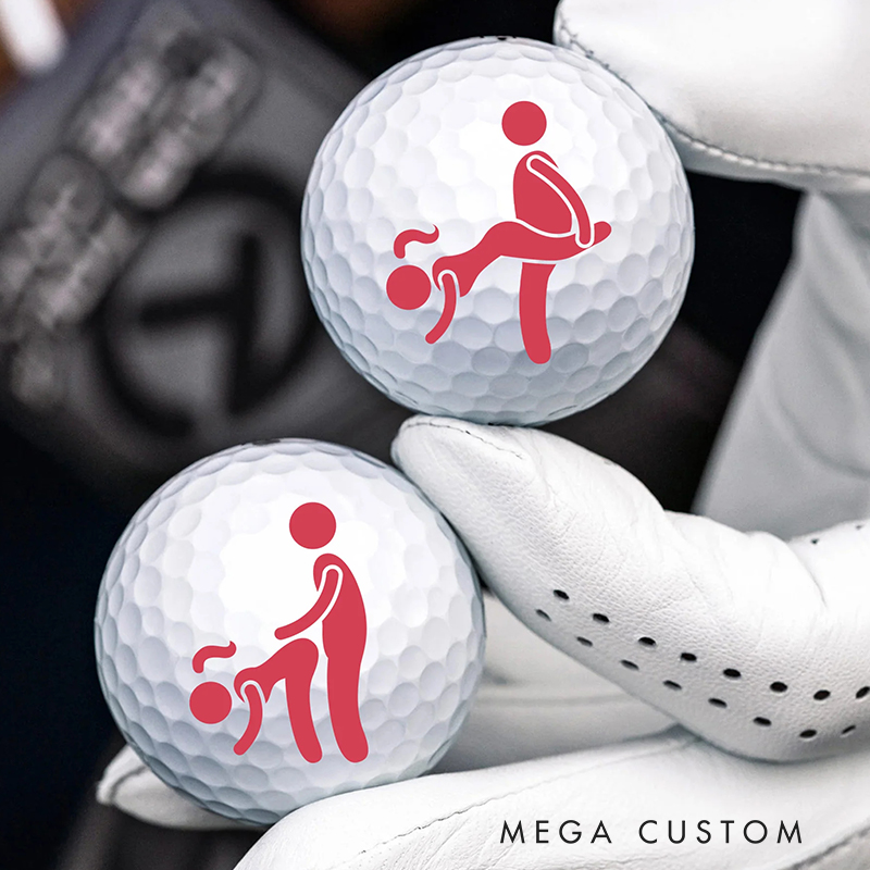 Personalized Golf Ball for Fun-Loving Players with Dynamic Couple Design Mens Golf Gift