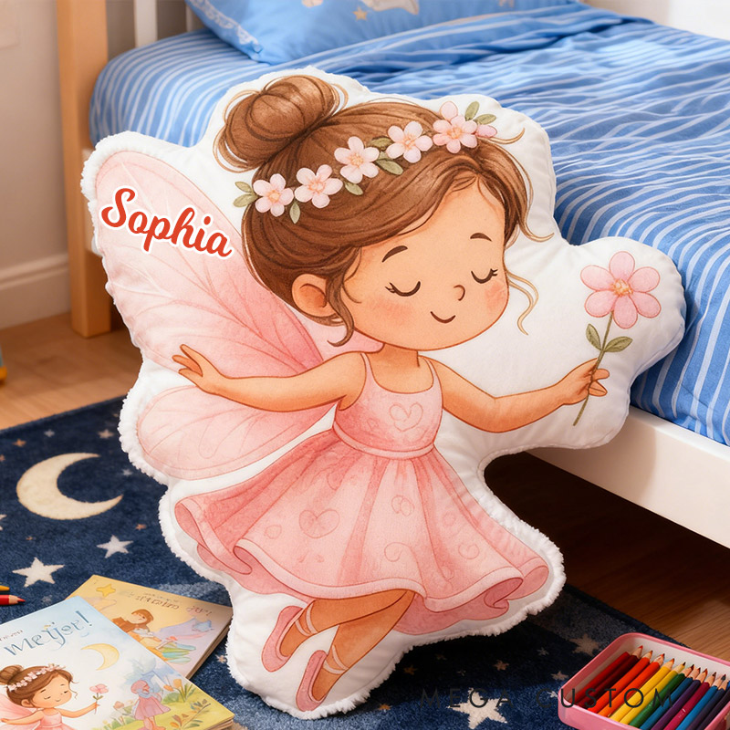 Personalized Garden Fairies Fairyland Pillows Custom Name Gifts for Girls Gardening Lovers Gift