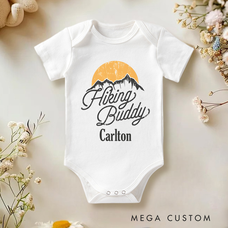 Personalized Hiking Buddy Baby Onesie Gift for New Baby