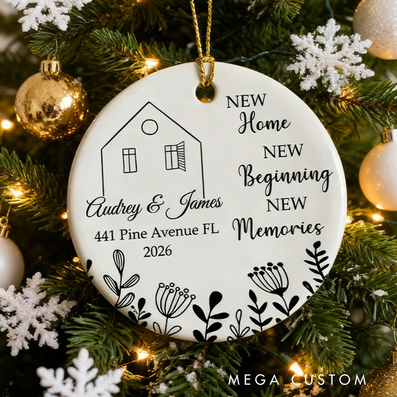 Personalized New Home Ornament New House New Beginning Housewarming Gift for Women New Home Gifts New Home Owners Gift Idea