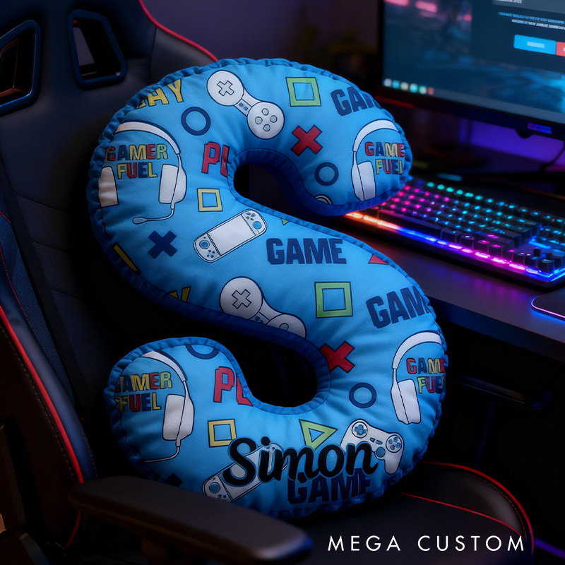 Personalized Gamer Cushion Pillow Custom Game Room Decoration Gift for Game Geek Lover