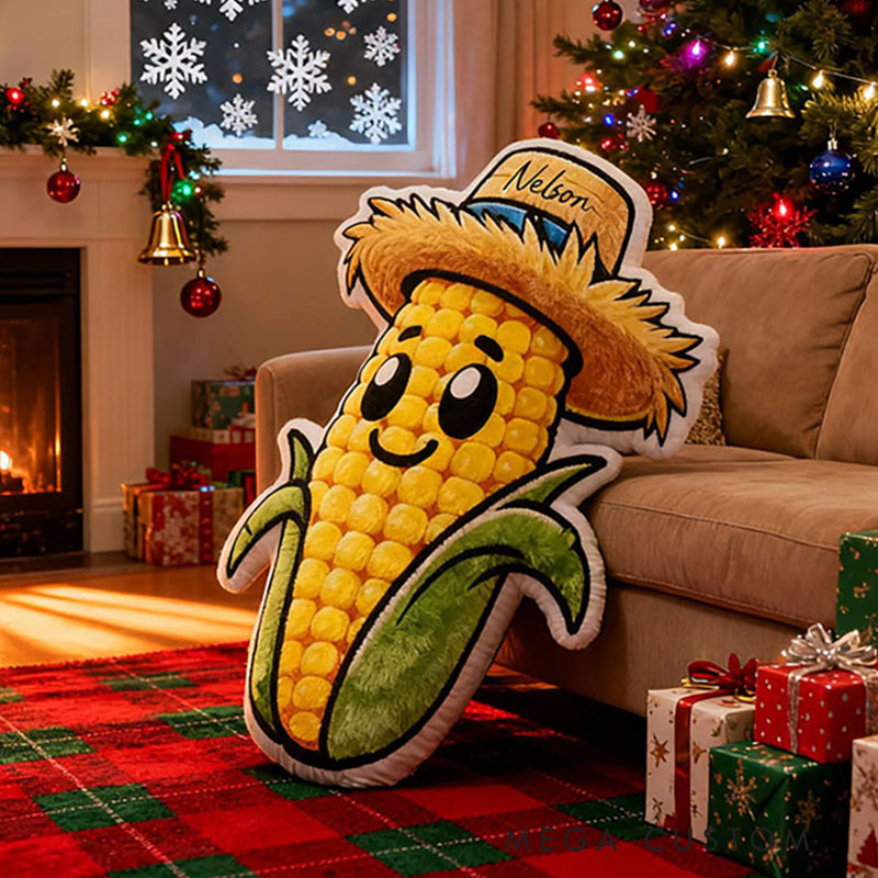Personalized Name Pillow with Corn Design Simple Gift for Family