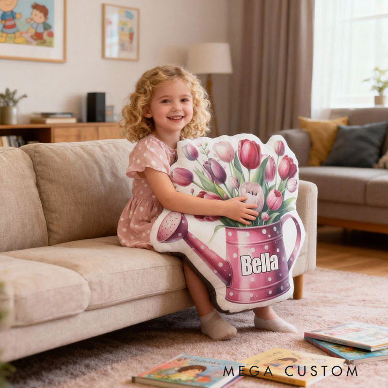 Personalized Floral Throw Pillows Beautiful Printed Pillow Perfect Bedroom Decoration for Kids Gardening Lovers Gift