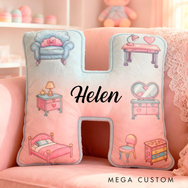 Personalized Letter Pillow Custom Pastel Furniture And Room Decor Design  Home Accent Perfect Gift For Kids Bedrooms Graphic 3D Print Moving Gifts