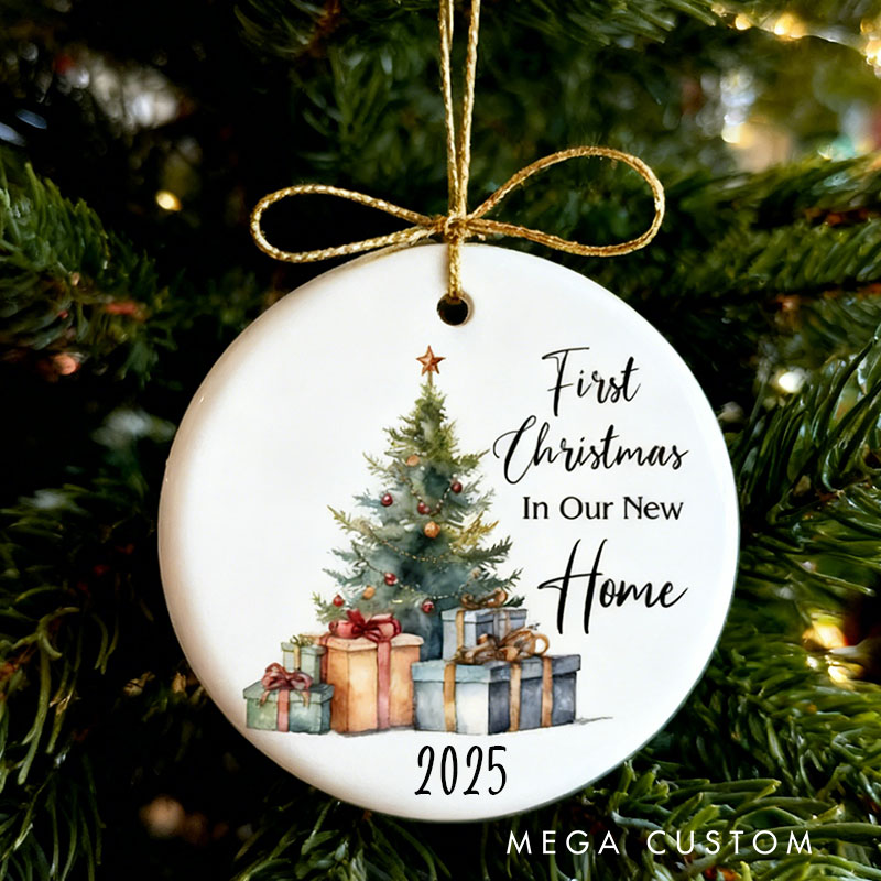 Personalized First Christmas In Our New Home Ornament New House Ornament Our First Home Ornament New Home Gift New Home Christmas Bauble