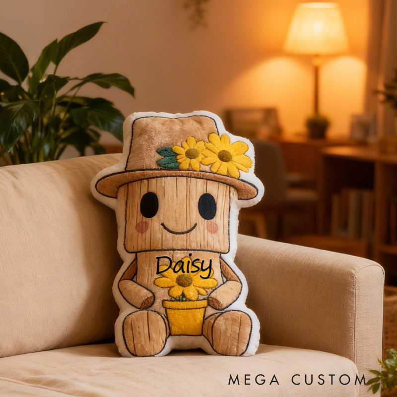 Personalized Sunny Garden Buddy Pillow  with Custom Name Graphic 3D Print Pillow for Gardening Lovers
