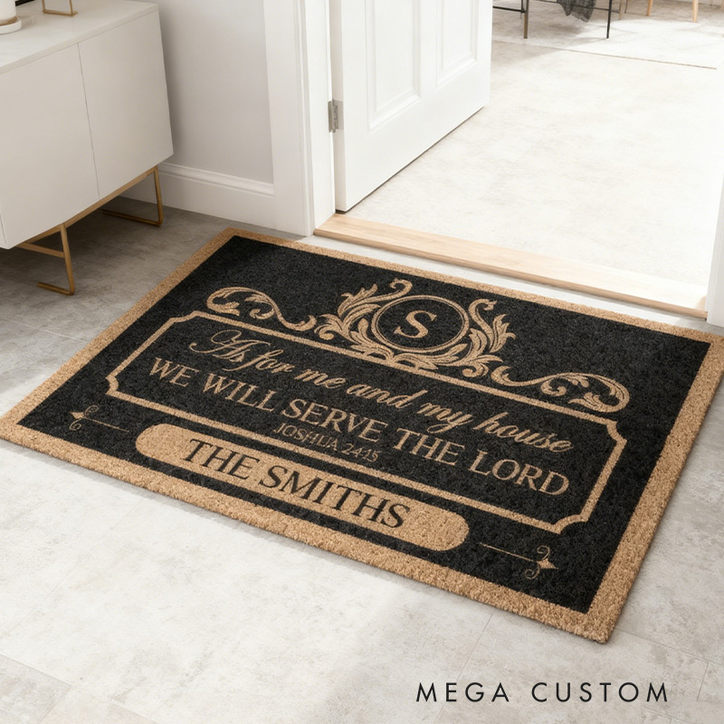 Personalized Welcome Doormat Custom Coir Mat With Family Name Indoor Outdoor Rug Perfect Housewarming New Home Gift 