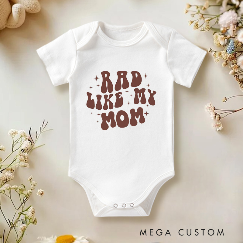 Personalized Rad Like My Dad Cool and Playful Family Inspired for Kids Baby Onesie