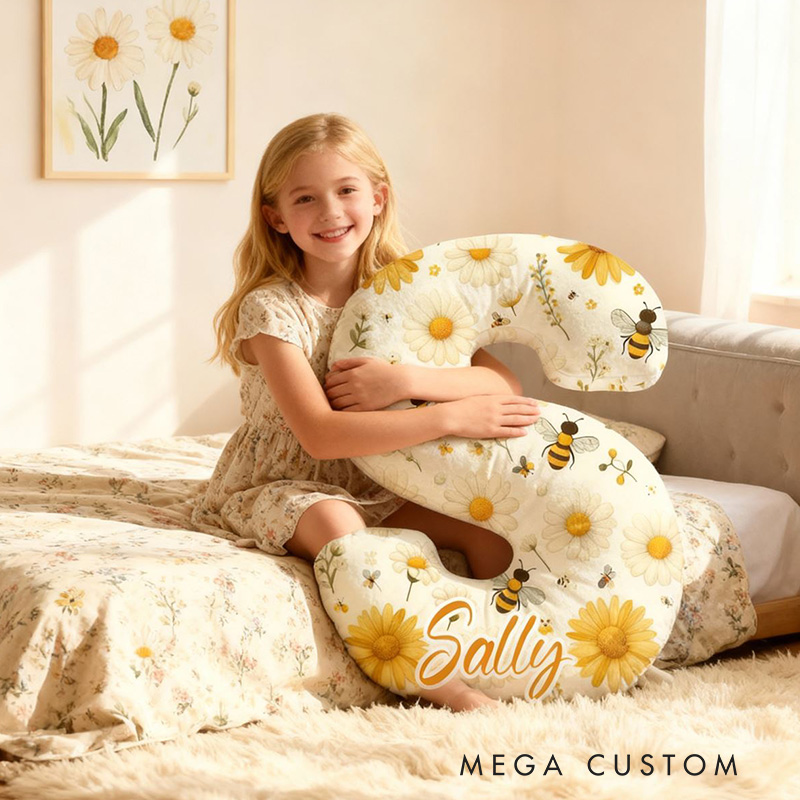 Personalized Fruit Letter Pillow Custom Name Cute Pillow Gift for Children Gardening Lovers Gift 