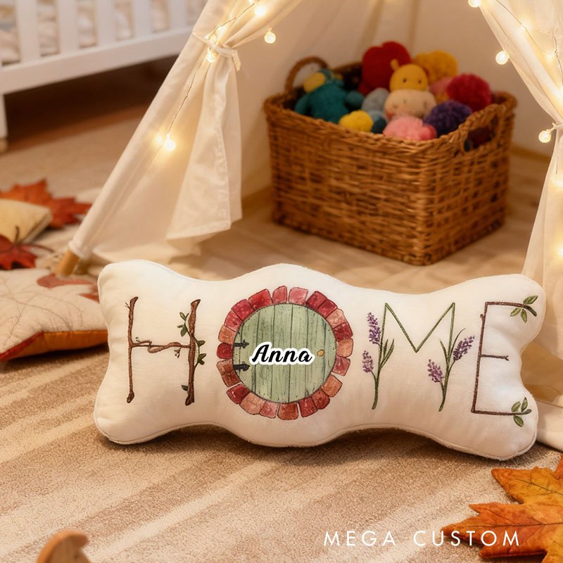 Personalized Home Pillow Custom Embroidered Design Soft Plush Cushion Cozy And Rustic Decor Perfect Gift For Living Rooms Bedrooms Or Housewarming