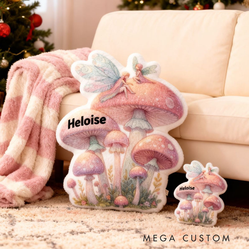 Personalized Cartoon Mushroom Pillows Fun Plush Sofa Cushions Cute Mushroom Decoration for Kids Graphic 3D Print