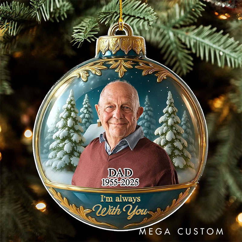 Personalized Acrylic Ornament In Loving Memory Memorial Photo Ornament Sympathy Gift for Loss of Loved Ones